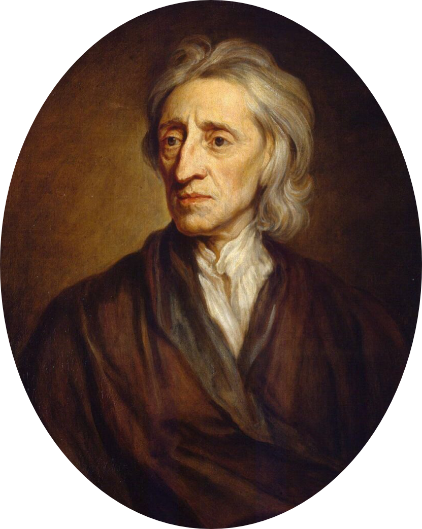 A portrait of John Locke.